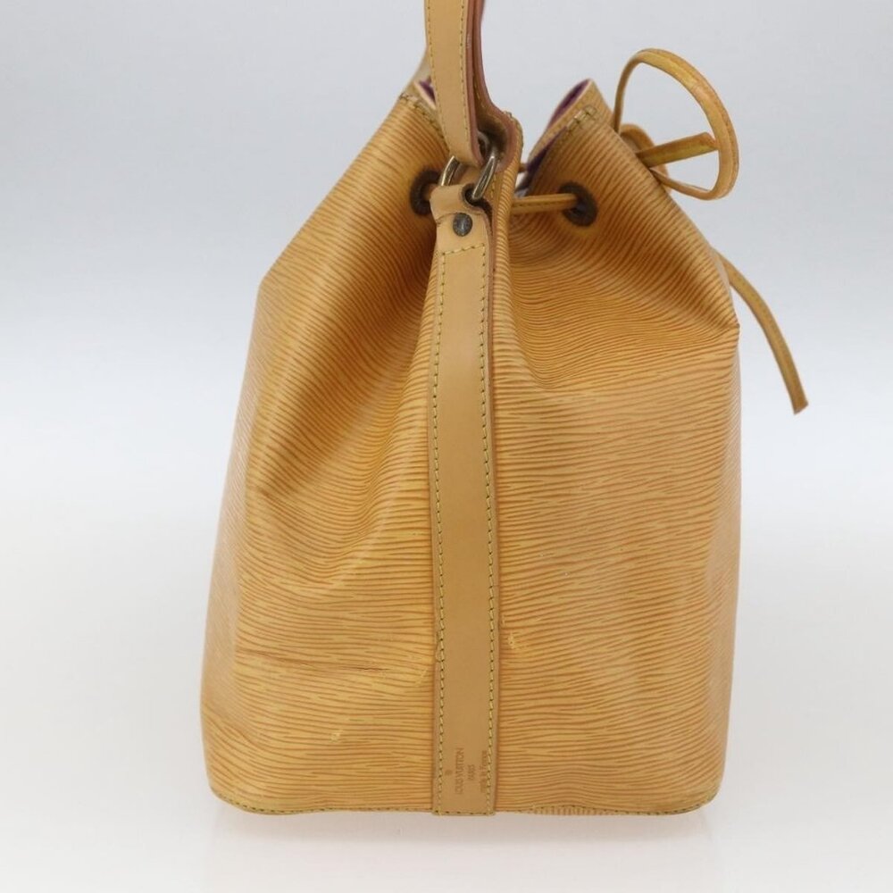 Authentic LOUIS VUITTON Epi Petit Noe Shoulder Bag Yellow M44109 LV - Picture 11 of 16